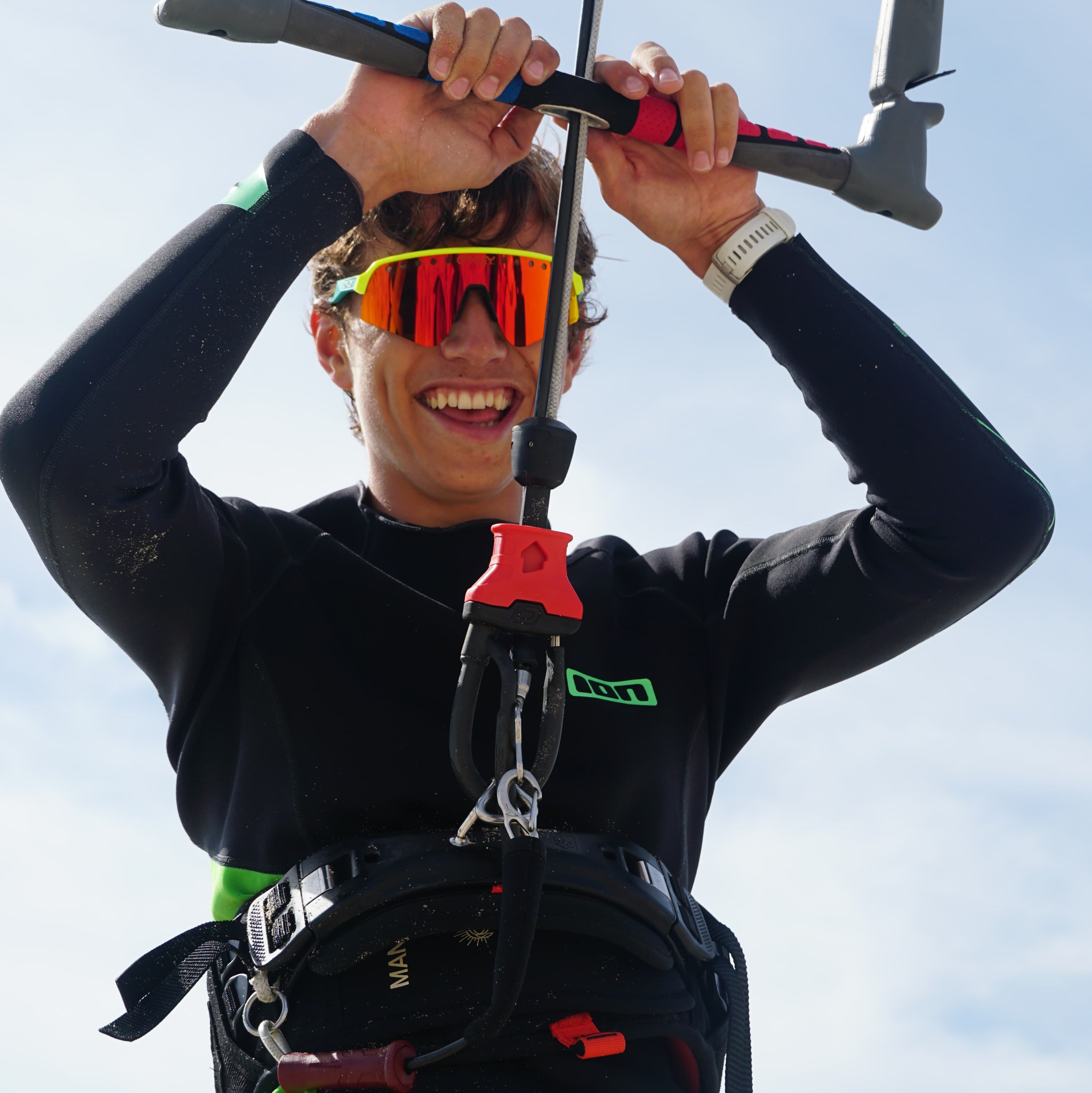 Kitesurfing in Naxos, Greece